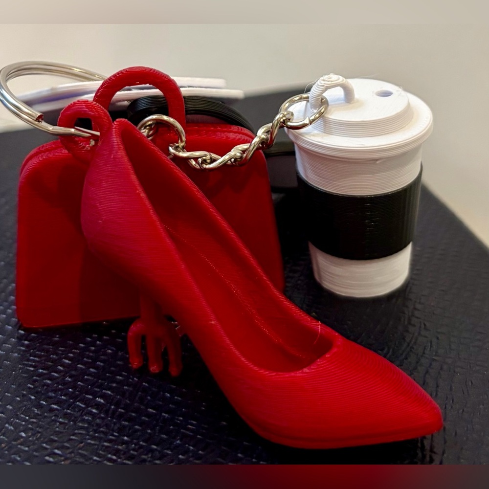 THE DEVIL WEARS PRADA Red Keychain with White Logo Tags. NEW - Picture 6 of 11